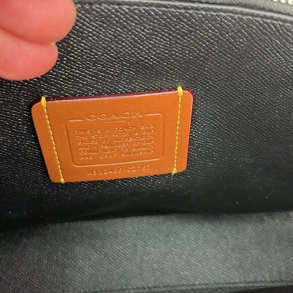 Coach Mollie Tote Bag 25 In Signature Canvas With Bow Print Purse - Picture 8 of 11